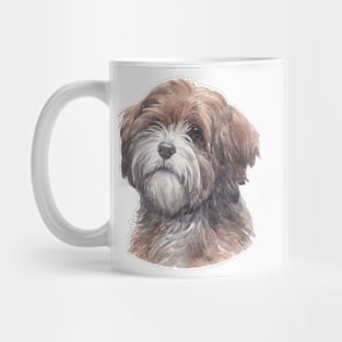 Tibetan Terrier Watercolor Art Mug